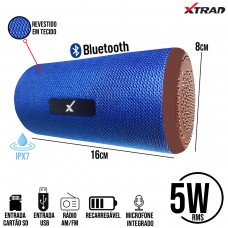 Caixa de Som Bluetooth XDG-153 Xtrad - Azul